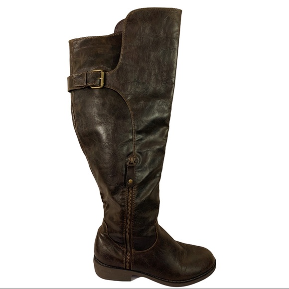 Diba Brown Over the Knee Tall Boots Wide Calf- 7 M - Picture 4 of 10